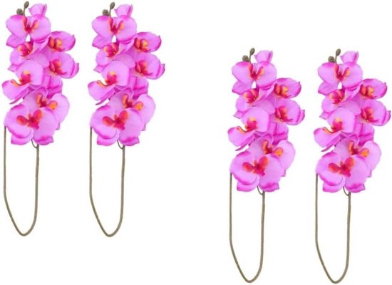 Kunstorchideeën - Nepbloemen Imitatie Orchidee - Bruiloft Decoratie - Echte Aanraking - 70 cm - Paars