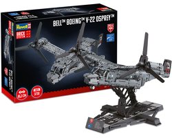 Revell Constructiespeelgoed - 00961 Brick System - Bell Boeing V-22 Osprey met Tilt-Rotor Details - Amerikaans Vliegtuig Bouwstenen set - 1:25