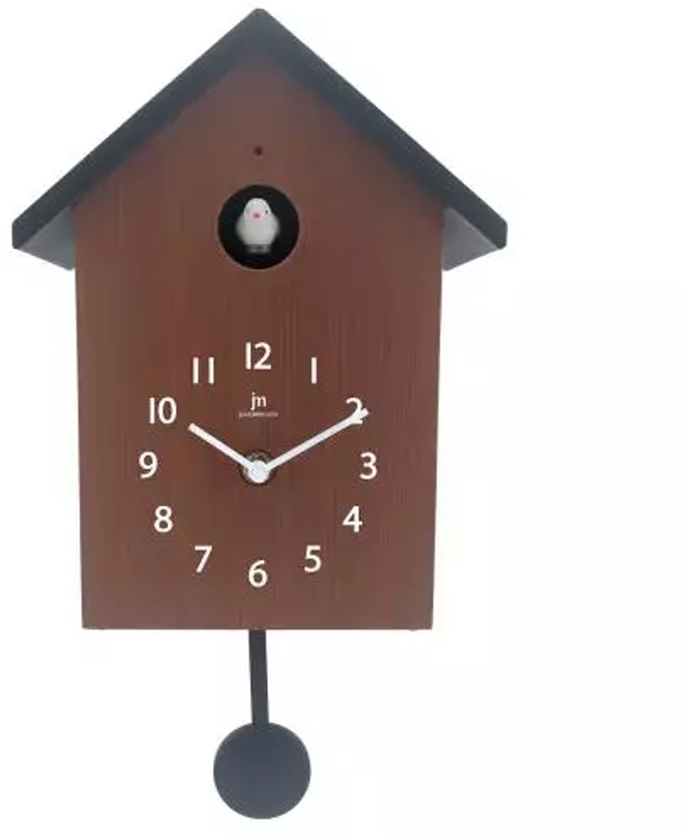Koekoeksklok Lowell / Just a Minute - leuk kado met duidelijke afleesbare cijfers/ geluid is te regelen / met automatisch nachtafstelling 22:00-06:00 / leuk Vaderdag kado /bewegende slinger ( optioneel ) Quartz cuckoo clock / wandklok / koekkoeksklok