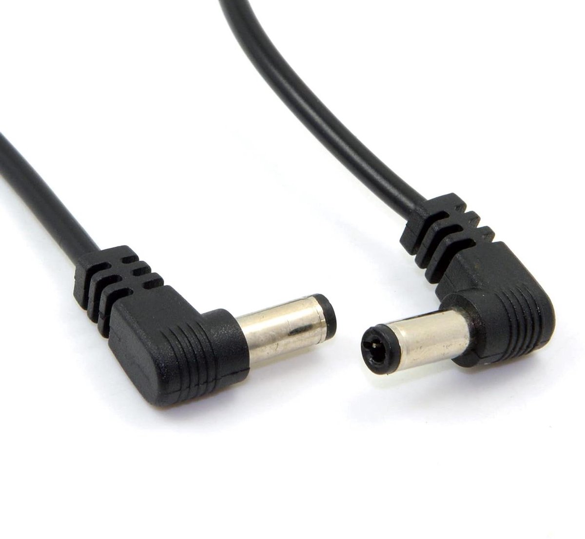 DC Stroomkabel - Voedingskabel Adapter - Apparaten Aansluiten - Rechthoekige Connector - 60 cm - Zwart