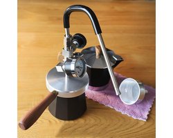 Handzame Melkopschuimer - Stoomopschuimer - Koffie Bereiden - Hogedruk Stoom - 300ml Capaciteit - Zwart