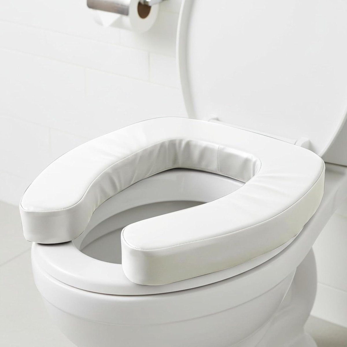 Toiletbrilverhoger - Zitkussen Verhoging - Extra Ondersteuning - Waterdichte Coating - 5 cm Hoog - Grijs