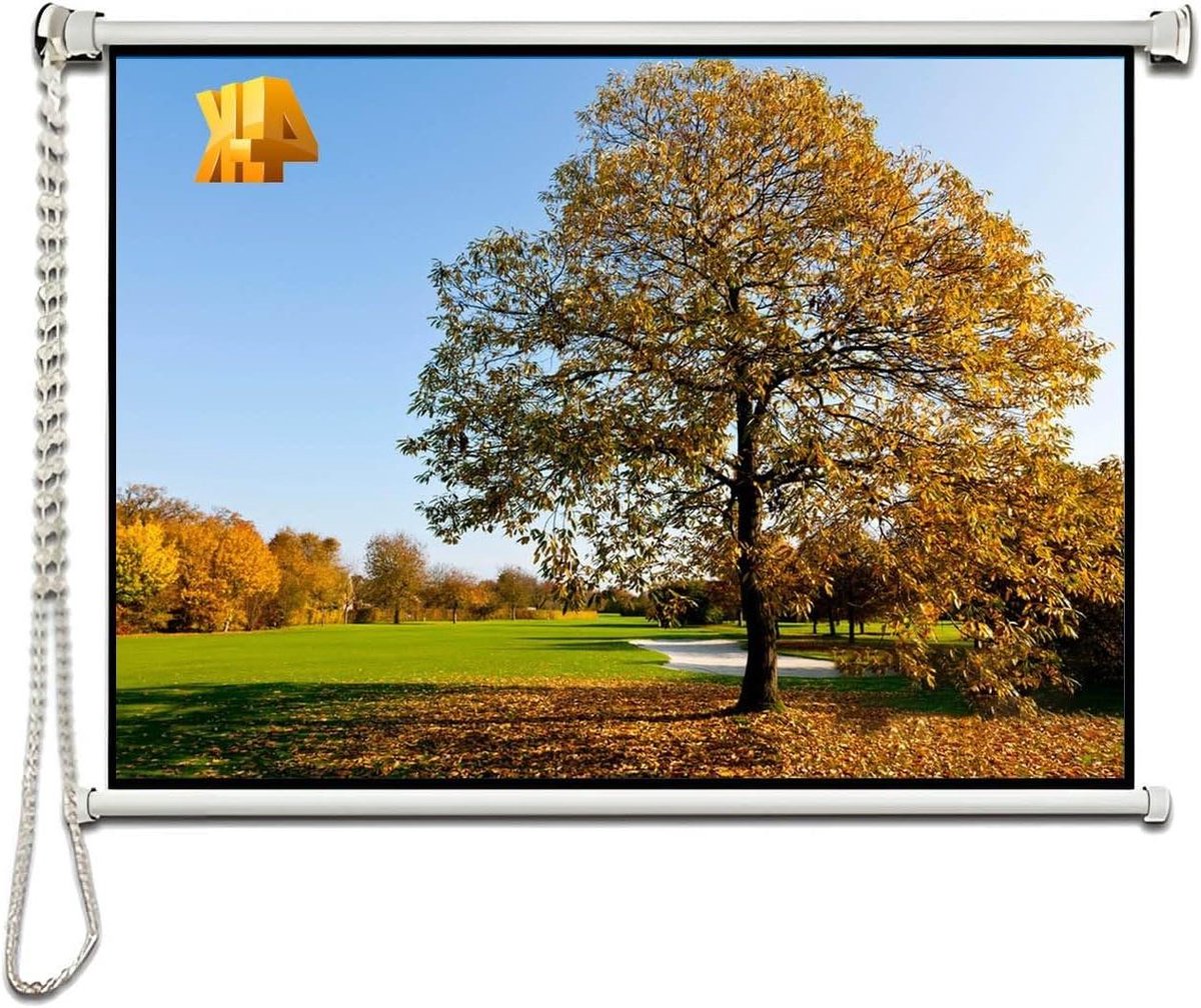 Projectiescherm Handmatig - Filmscherm Oprolbaar - Thuisbioscoop Creëren - 16:9 Breedbeeldformaat - 60 inch - Wit