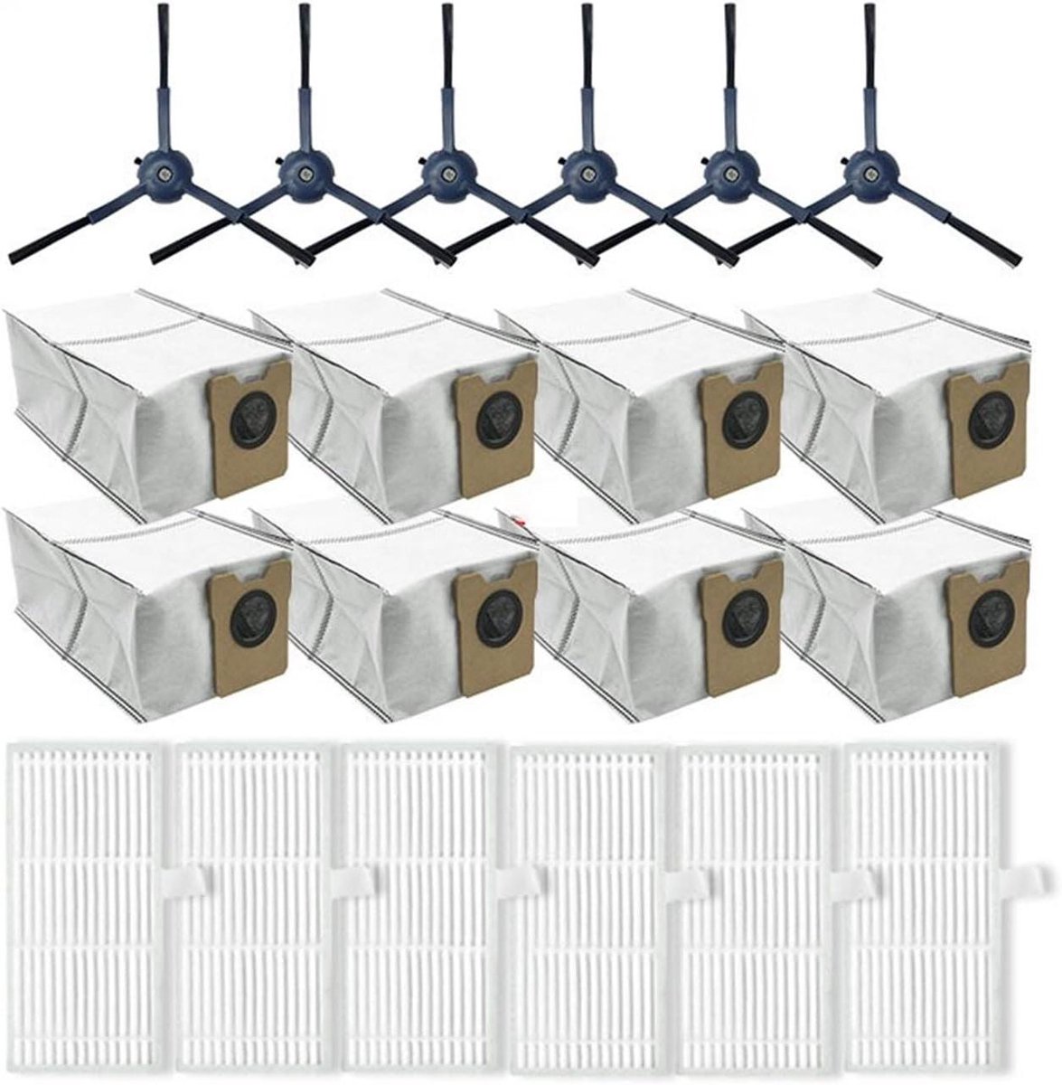 Robot Stofzuiger Onderdelen - Reserve Onderdelen - Huis Schoonmaken - Eenvoudige Installatie - Set van 8 - Set 8