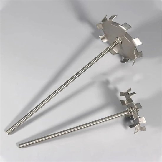 Roestvrijstalen Roerder Set - Dispersieschijf Met Staaf - Materiaalmenging Industrie - Gepolijst 304 RVS - 30-180mm - Zilverkleurig — afbeelding 4