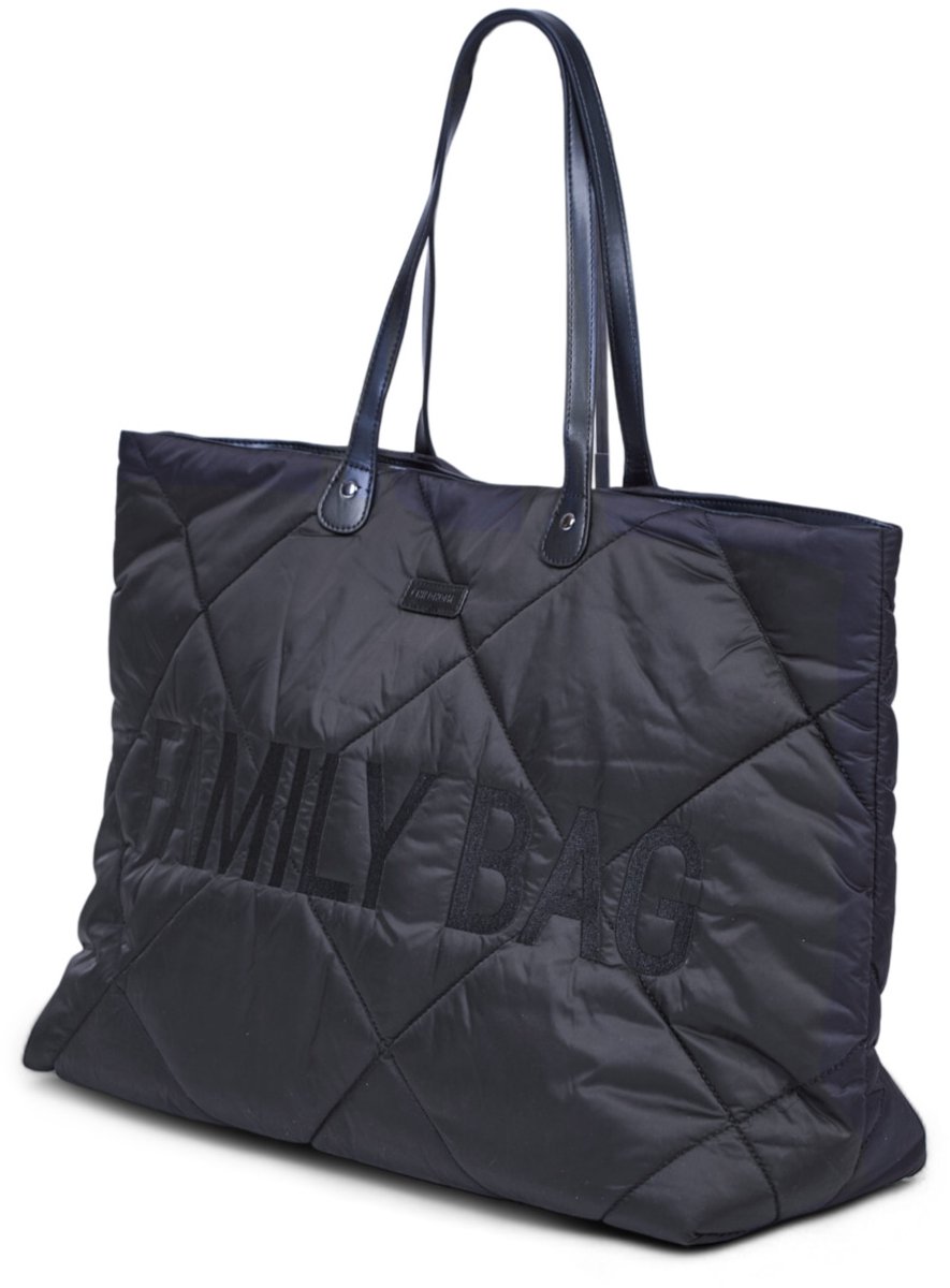 Childhome Family Bag - Luiertas - Gewatteerd - Zwart - Ruim & Waterafstotend - Verzorgingstas