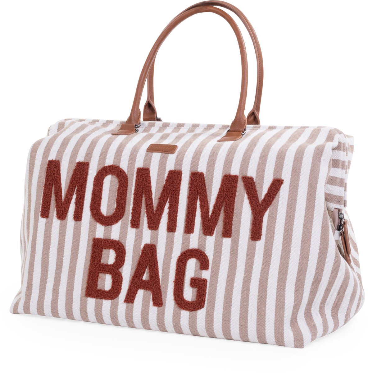 Bol.com Childhome Mommy Bag® Verzorgingstas - Luiertas - Waterafstotend - Nude/Terracotta - 55x30x40cm aanbieding