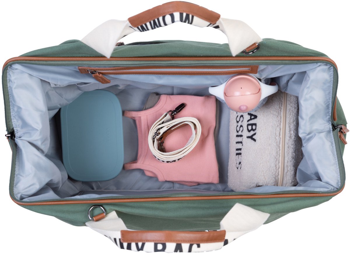Bol.com Childhome Mommy Bag® Verzorgingstas - Luiertas - Groen - 5kg draagvermogen - 55x30x40cm - 58L aanbieding