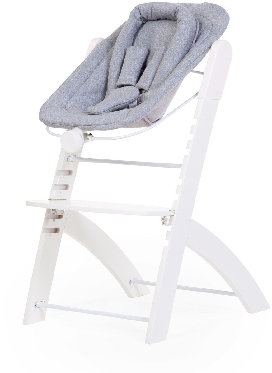 Childhome Evosit Newborn Zitje – Inclusief Jersey Hoes – Wit/Grijs – Voor Evosit & Lambda 3 – Vanaf 0 Maanden