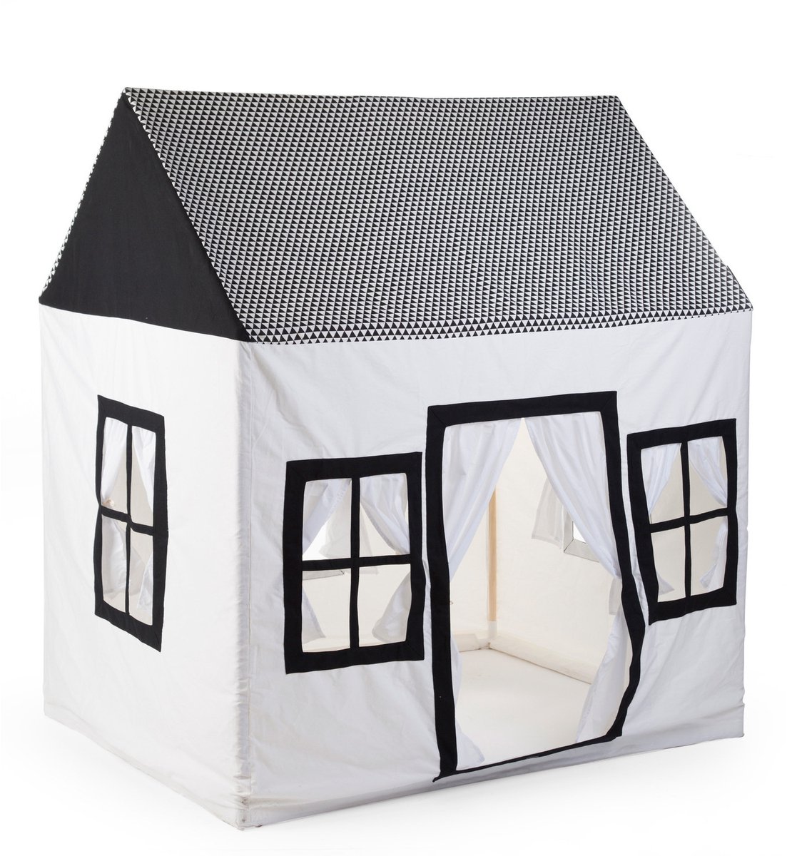 Childhome Groot Speelhuis - 125x95x145 Cm - Katoen Polyester - Zwart Wit
