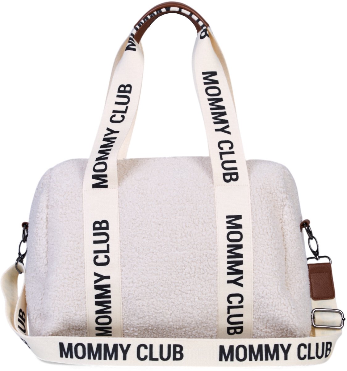 Childhome Mommy Club Verzorgingstas – Signature Teddy Ecru – Incl. Verschoonmatje & Isolatietasje – 22L