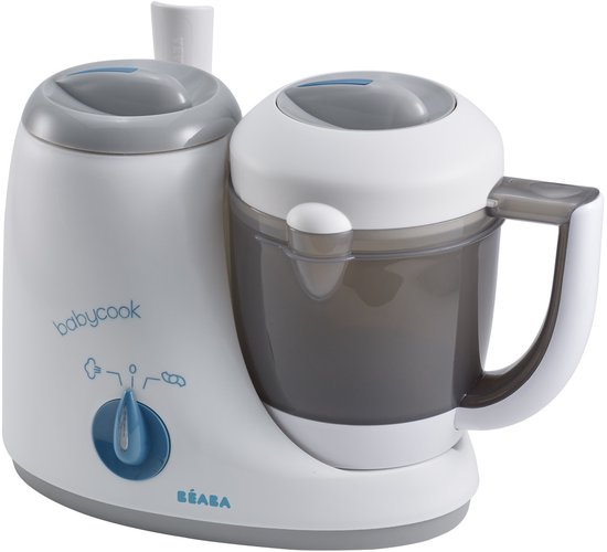 Béaba Babycook Original® - 4-in-1 Stoomkoker & Blender - Babyvoeding Bereider - Grijs/Wit - 800 ml - Foodprocessor