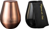 Copain de Vin VinVoyage Copper/Roségoud – Draagbaar Kristallen Wijnglas met Luxe Beschermcase – Signle Pack – Premium Wijncadeau