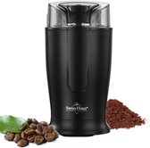 Swiss Haus® CG2320 Elektrische Koffiemolen - 200W – Koffiebonen & Specerijen Grinder – 70g Capaciteit – RVS Messen – One Touch Bediening – Veiligheidsvergrendeling – Zwart