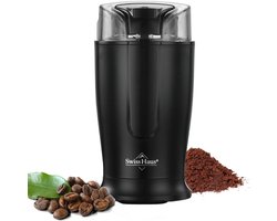 Swiss Haus® CG2320 Elektrische Koffiemolen - 200W – Koffiebonen & Specerijen Grinder – 70g…