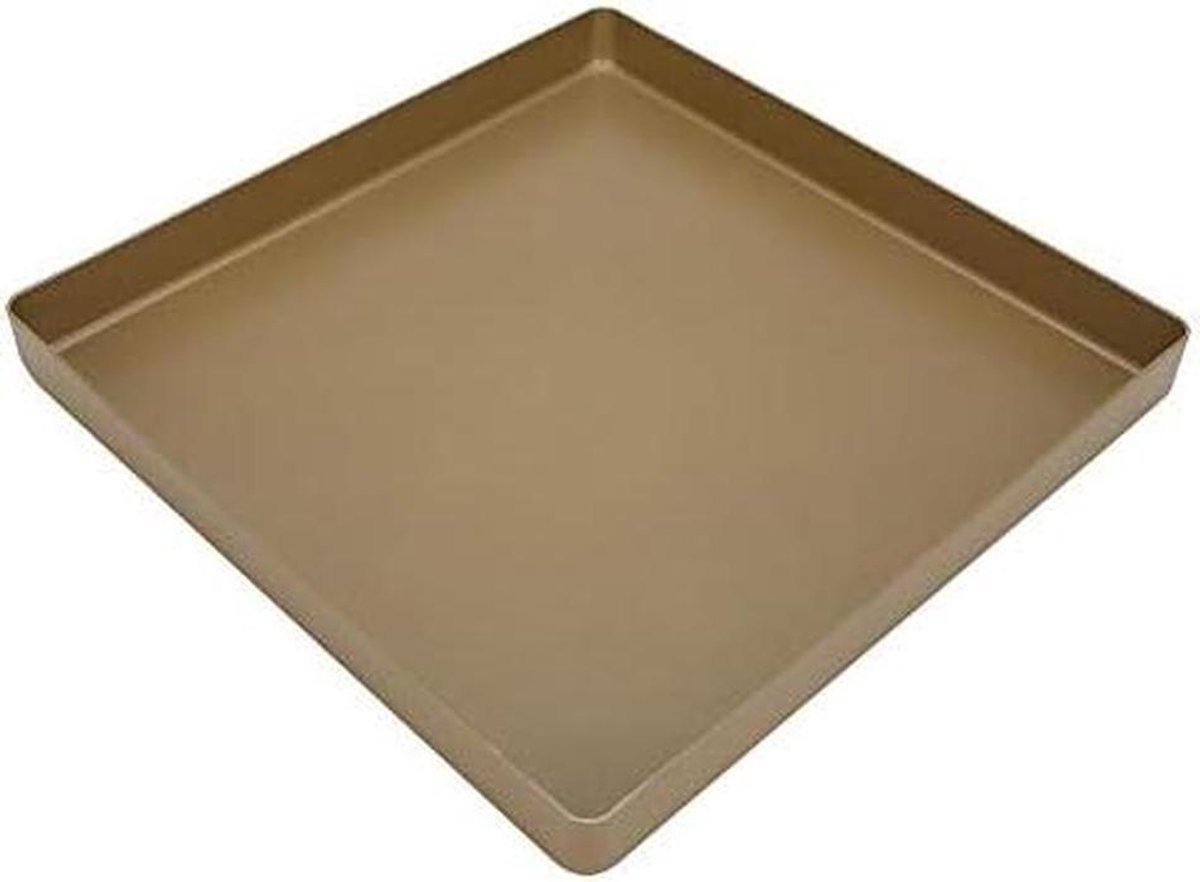 Vierkante Bakplaat - Bakvorm Aluminium - Koekjes Bakken - Non-stick Coating - 28x28x3 cm - Zilverkleurig