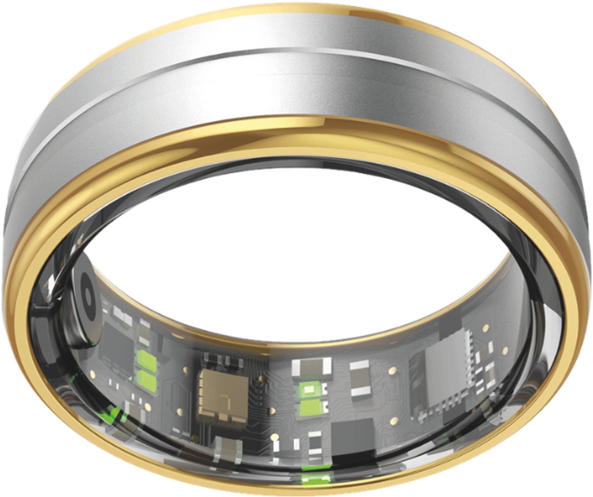 NOLATR Pro, Slimme Ring met Stappenteller, Activiteitstracker & Hartslagmeter – Zonder Abonnement & Nederlandse App – Zilver – Maat 11