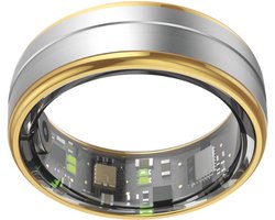 NOLATR Pro, Slimme Ring met Stappenteller, Activiteitstracker & Hartslagmeter – Zonder Abonnement & Nederlandse App – Zilver – Maat 11