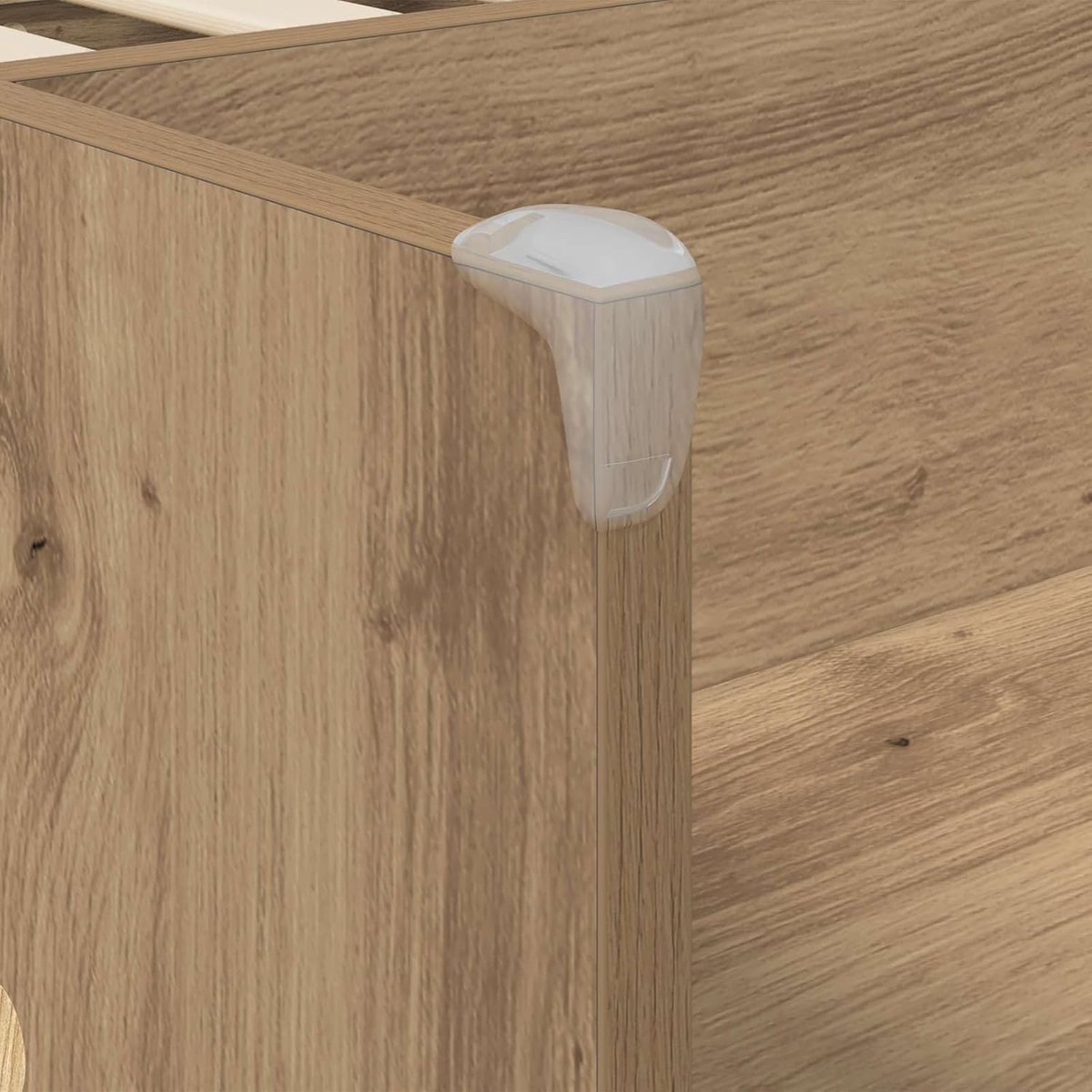Artisan Eiken Kinderbed met Opbergruimte 80x200 cm – Modern Opbergbed Frame met Ingebouwde Rechte Opbergvakken, Stevig Houten Bedframe van Spaanplaat met Lattenbodem voor Kinderkamer of Logeerkamer