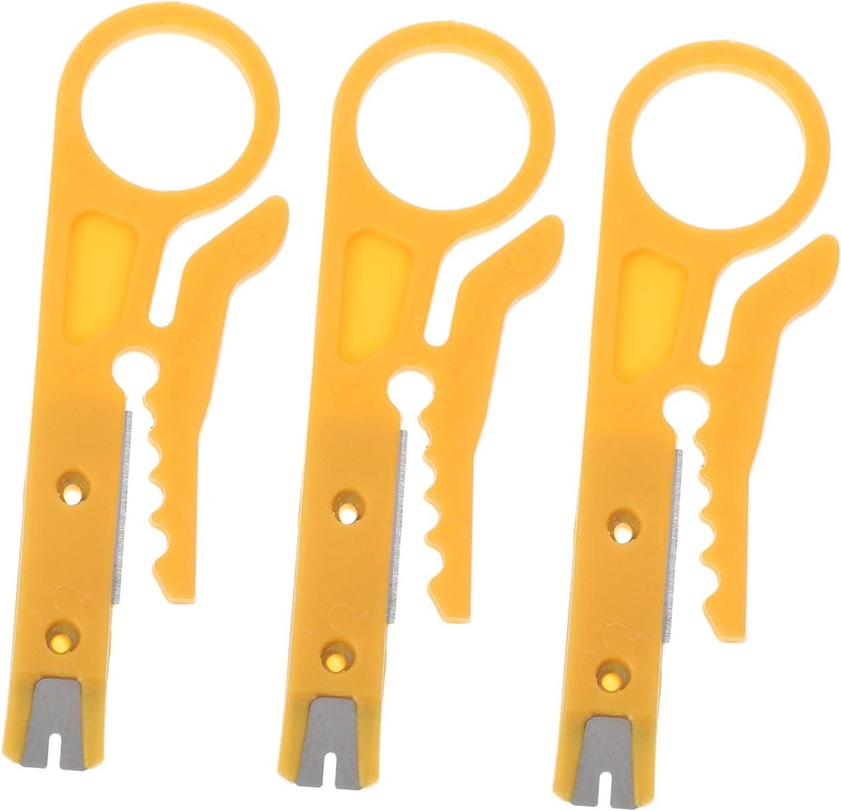 Draadstrippers Set - Kabelstrippers Gereedschap - Kabels Strippen Knippen - Multifunctioneel Ontwerp - 3 Stuks - Geel