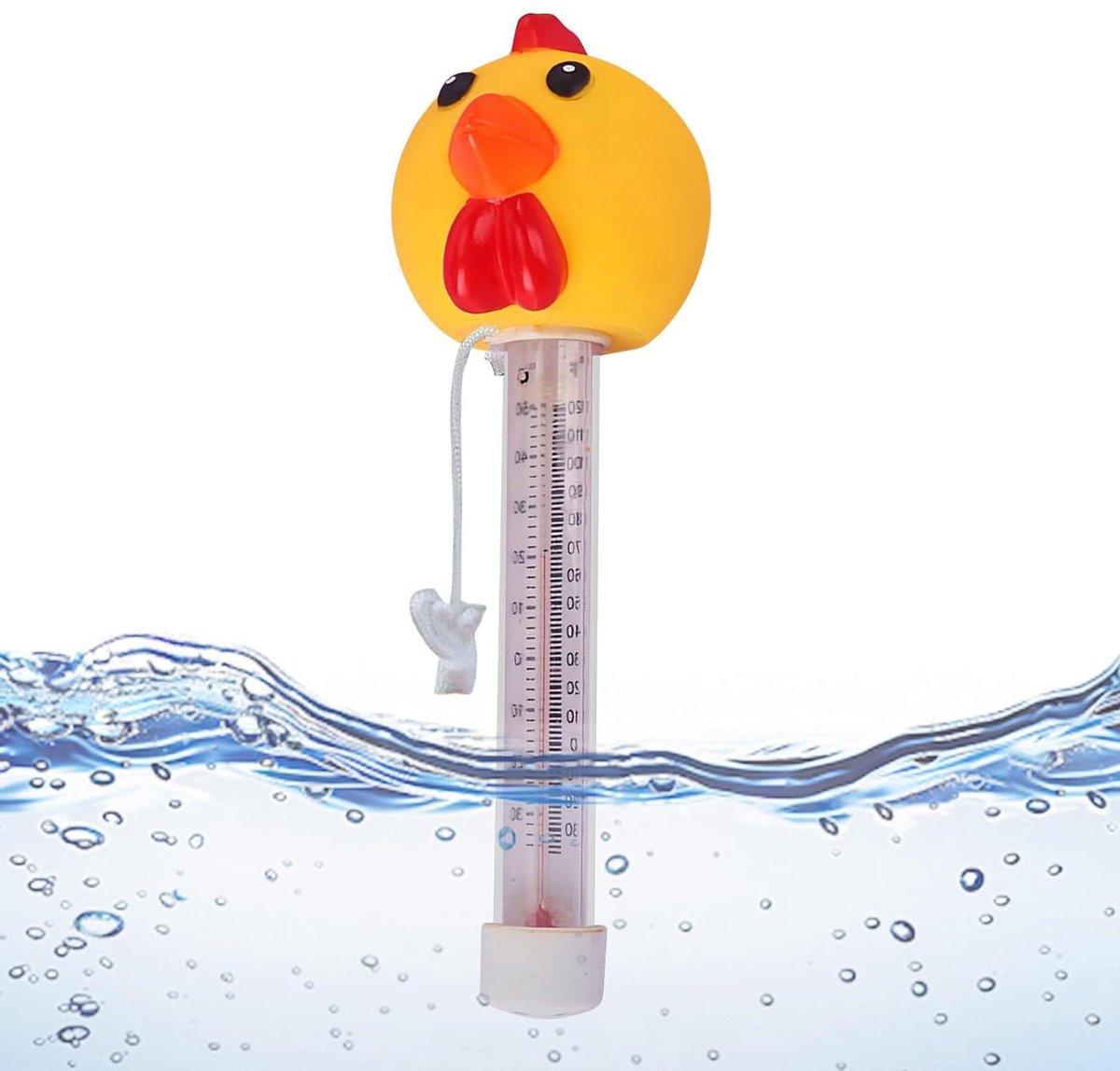 Drijvende Zwembadthermometer - Kuikenvorm Aquariumaccessoire | Zwembad Thermometer | voor Vakantie, Vijvers, Meren, Visspas, Resort, Aquarium, Thuisspa, Vissentank