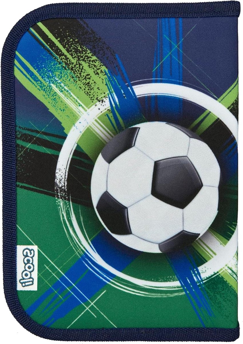 Gevulde Schooletui - Etui met Pennen - School Organisatie - Robuust Ontwerp - 20 x 14 cm - Soccer Champ