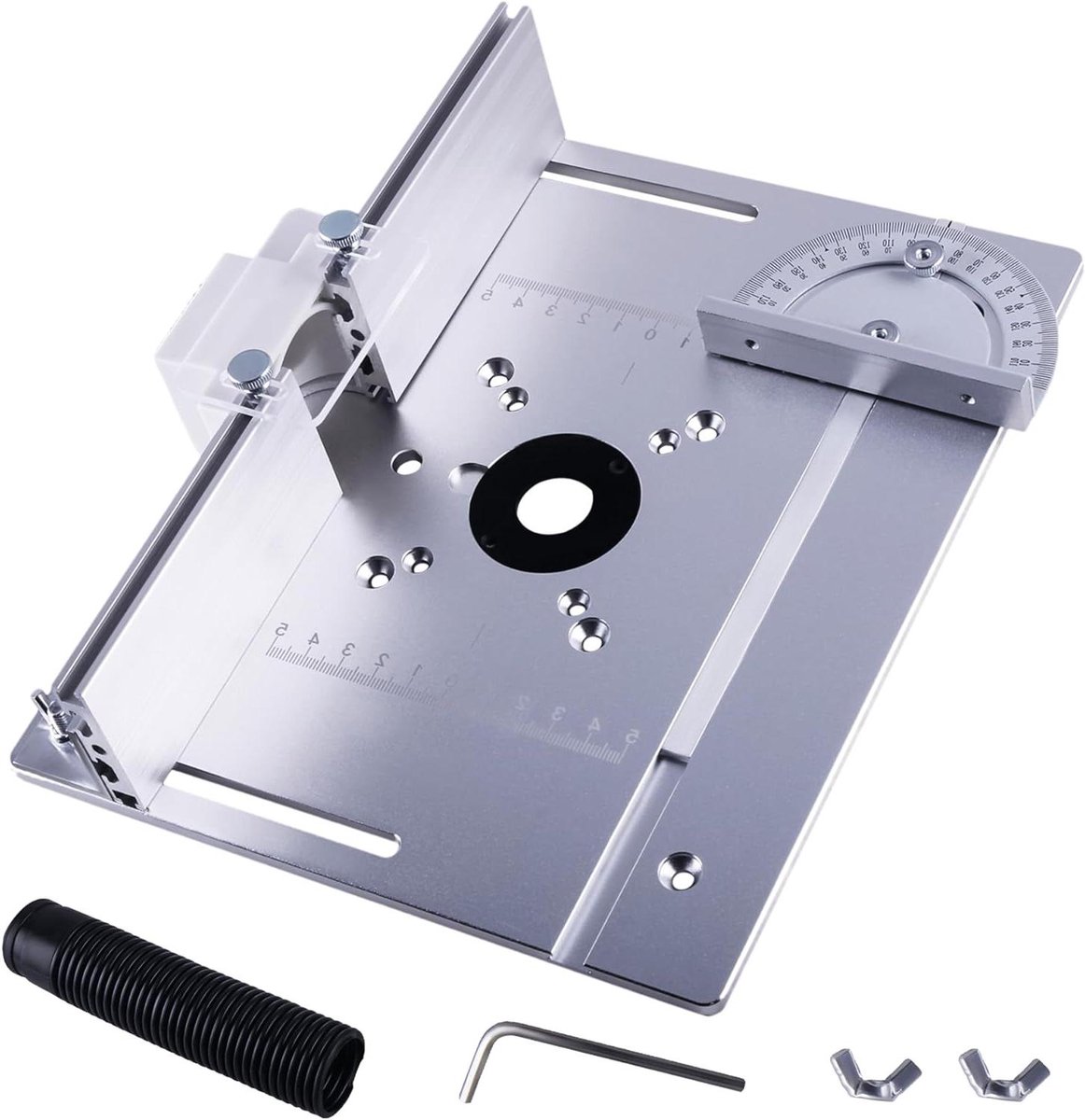 Frees tafelplaat - Inlegplaat Router - Precisie Houtbewerking - Aluminium Legering - 240 x 200 mm - Zilverkleurig