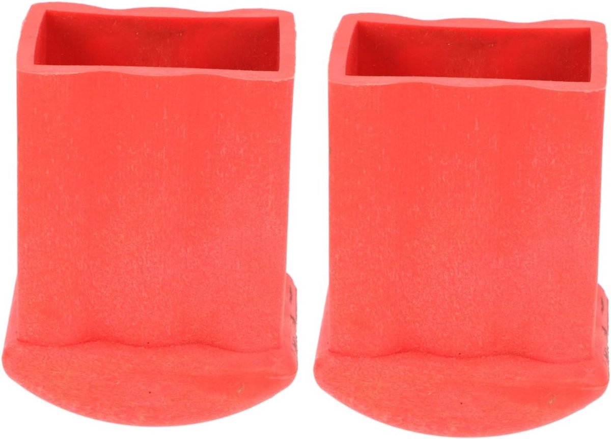 Ladder Antislip Voeten - Ladder Accessoires - Vloeren Beschermen - Trillingen Dempend - 8.5x5.9cm - Rood