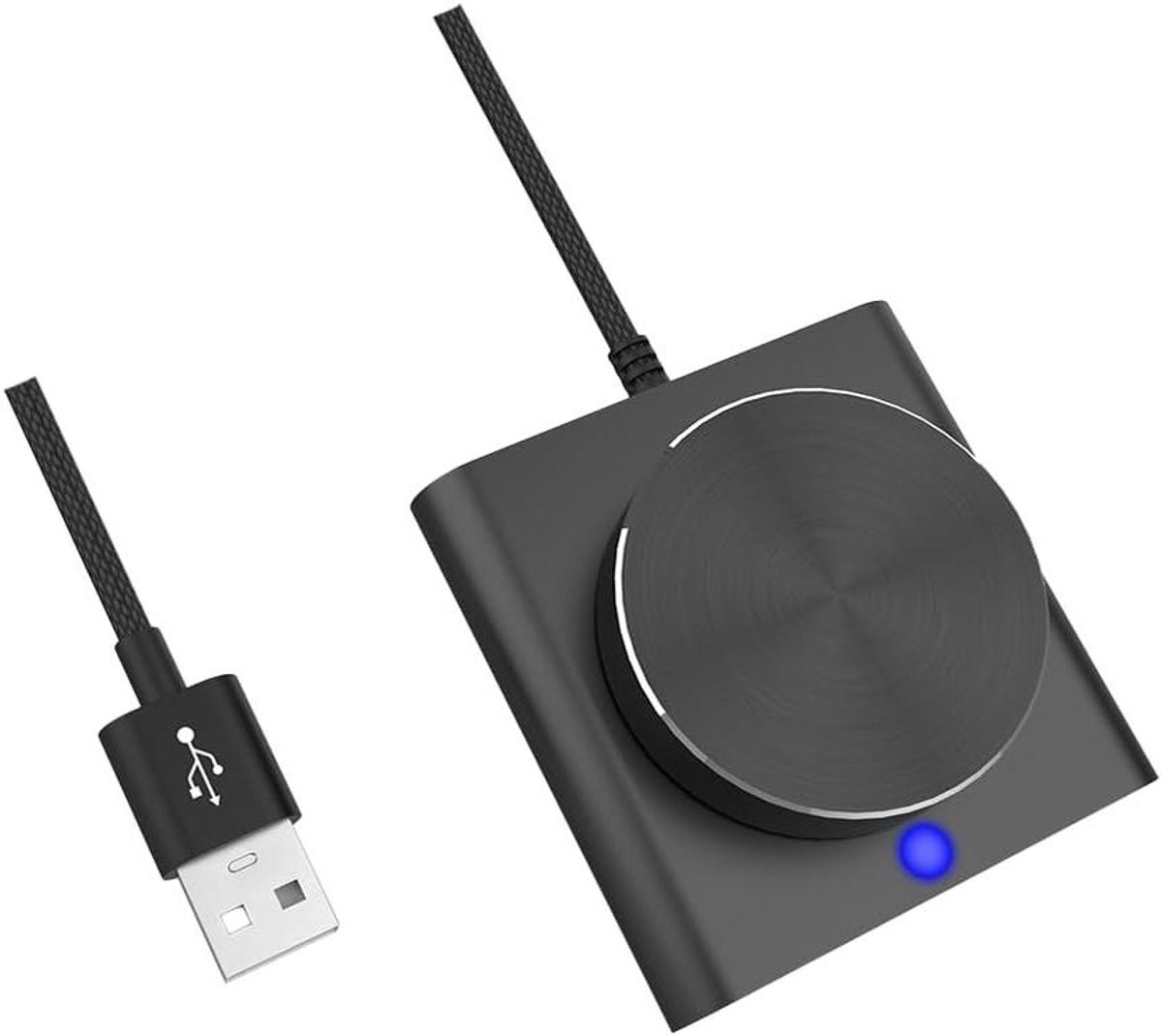 USB Volumeknop - Audio Controller - Muziek Bedienen - Plug and Play - 10 x 8 x 5 cm - Zwart