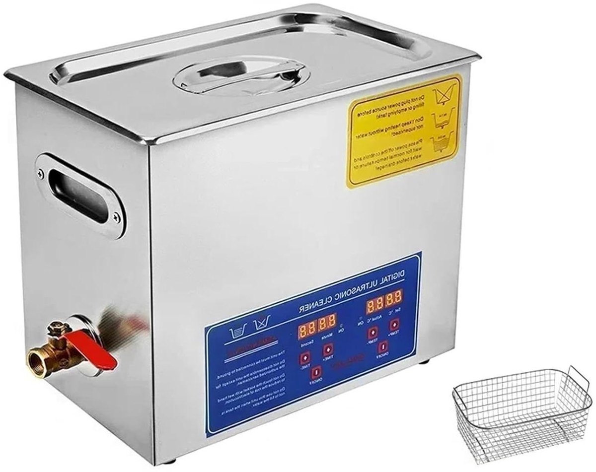 Ultrasone Reiniger - Sieraden Reiniger - Dieptereiniging Voorwerpen - Met Verwarming - 30 Liter - Zilver