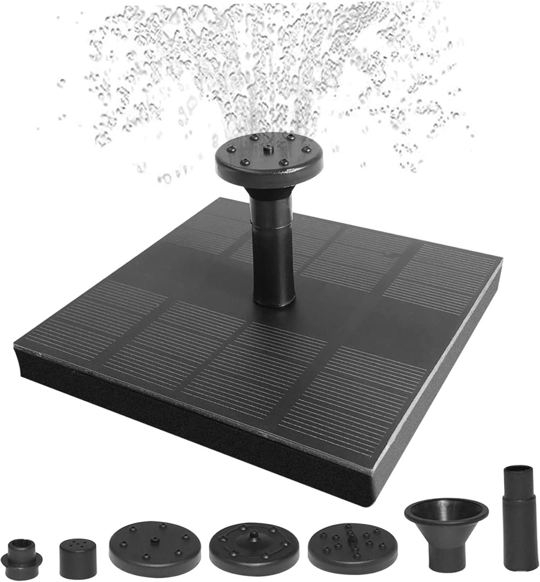 Zonnefontein - Solar Fonteinpomp voor Vogelbad en Vijver - 1.4W Fontein op Zonne-energie met - Automatische Waterpomp voor Tuin en Terras