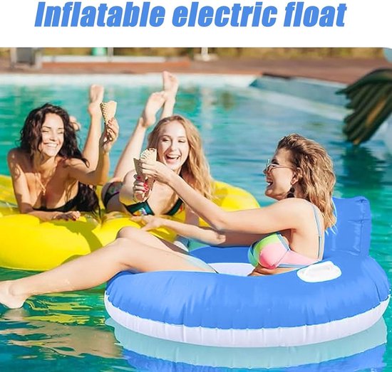 Gemotoriseerde drijver - Opblaasbare ligstoel - Ontspannen op water - Elektrische besturing - 101 cm - Cirkelvormig — afbeelding 5
