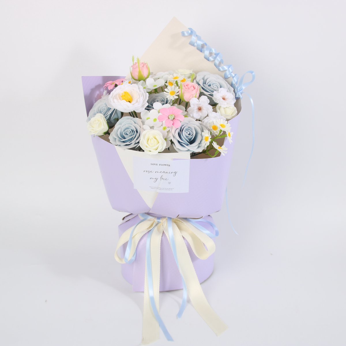La Roselle Amsterdam Serenity Bloom Luxe Kunstbloemen Boeket – Geurende EVA Foam Rozen met Margrieten