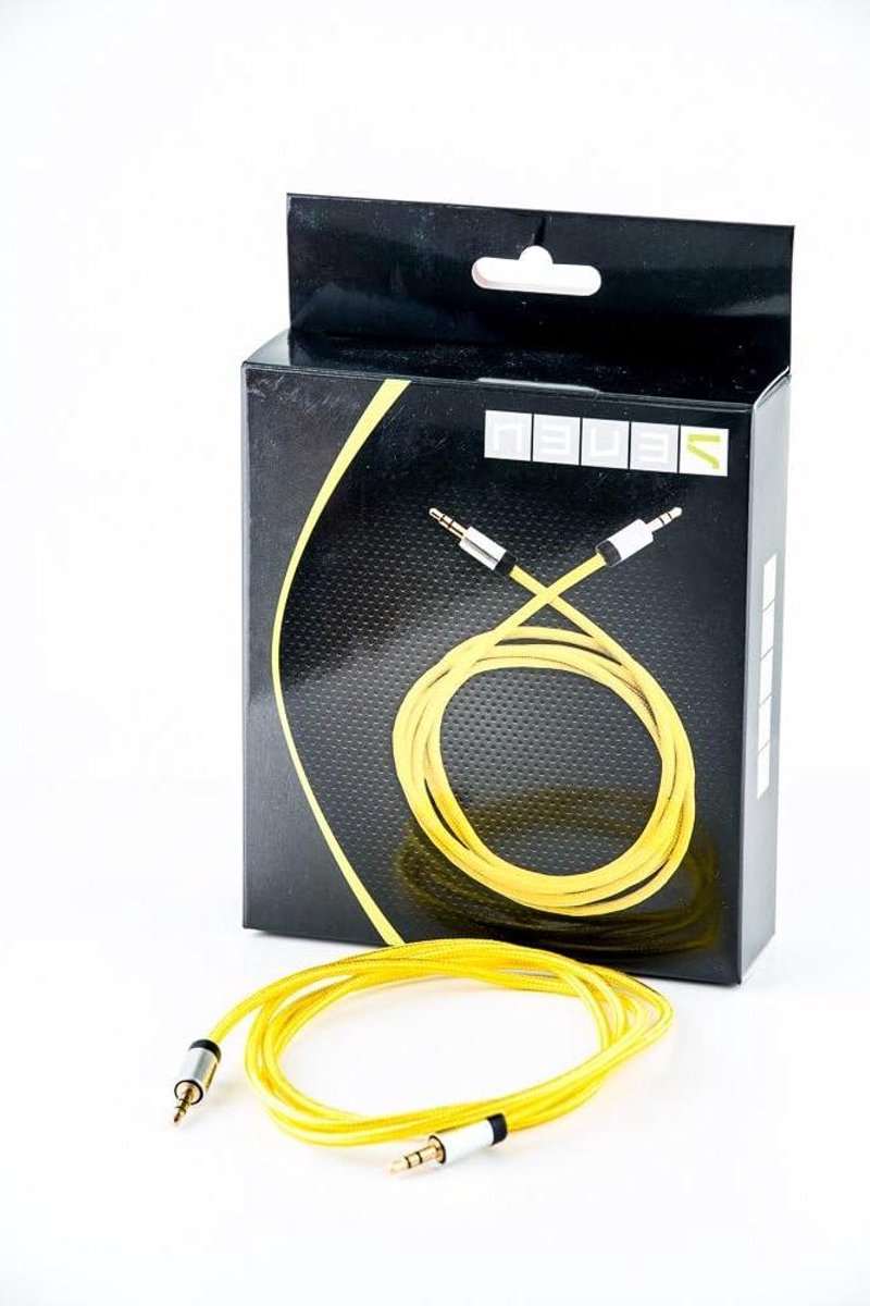 7even Headphone black/Dj, HiFi, Sport headphones black, turnable, interchangeable cable, 110 dB, black yellow