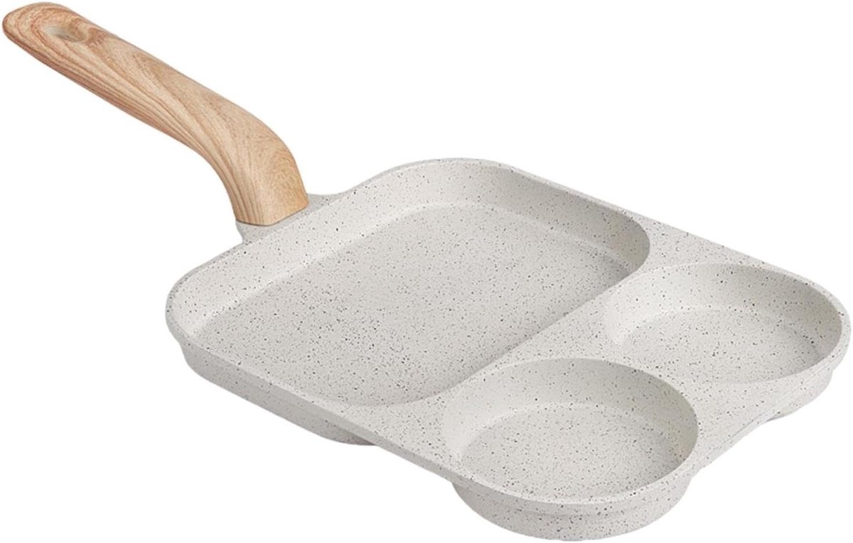 Eierpan - Deelpan Koekenpan - Ontbijt Koken - Anti-aanbak Ontwerp - 40 x 19 cm - Meerkleurig