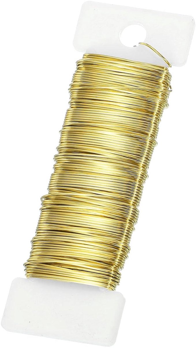 Florale paddledraad - Bloemistendraad - Bloemstukken maken - Flexibel en buigzaam - 35 meter - Goud