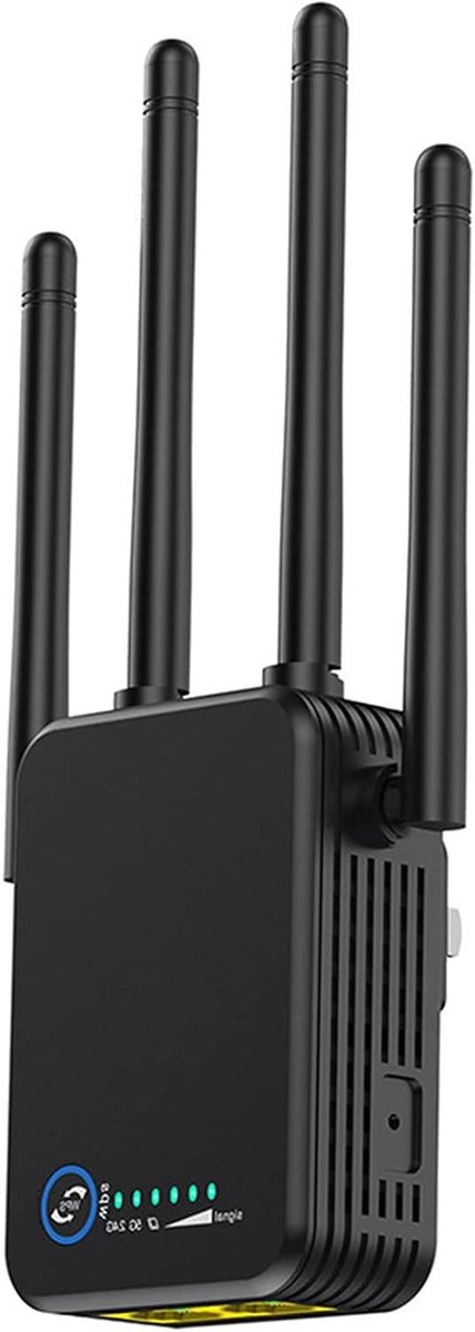 Wifi Versterker - Internet Uitbreider - Netwerk Optimalisatie - Dual-Band 1200Mbps - Compact Ontwerp - Zwart