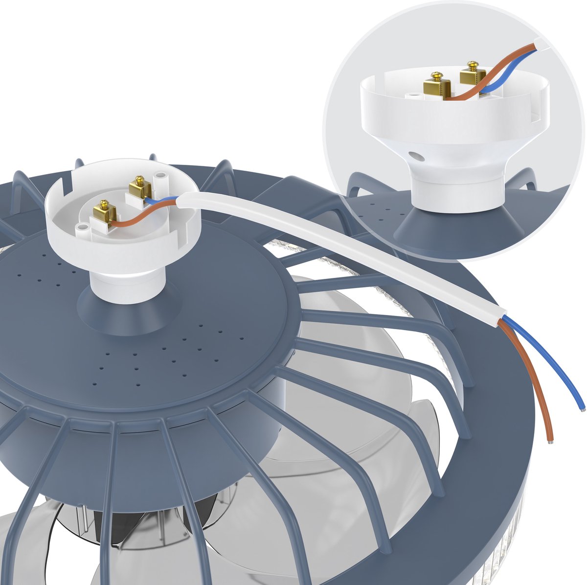 Froadp 60W LED Plafondventilator Met Verlichting En Afstandsbediening Ventilator Licht Plafond Dimbaar Moderne Ventilator Lamp Ventilator Plafondlamp thumbnail 4