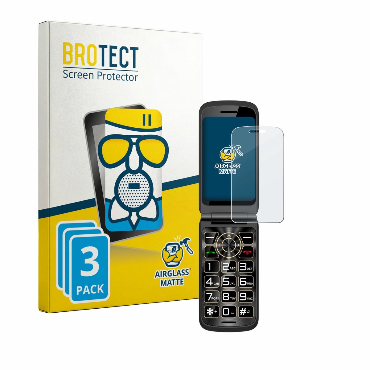 BROTECT - Screenprotector voor Guwet G739 - Folie Beschermfolie Beschermglas matte 3 Stuks