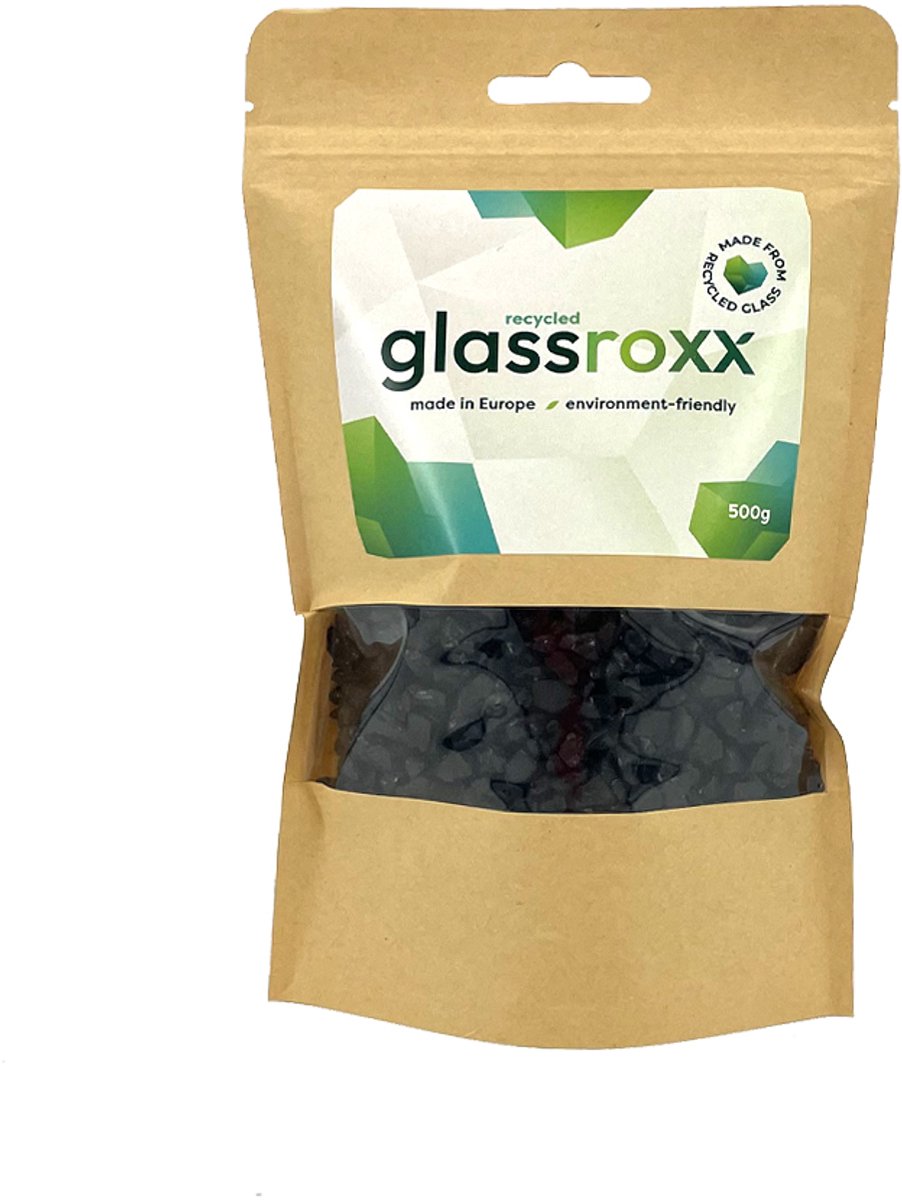GlassRoxx Large Gitzwart zakje 500gr
