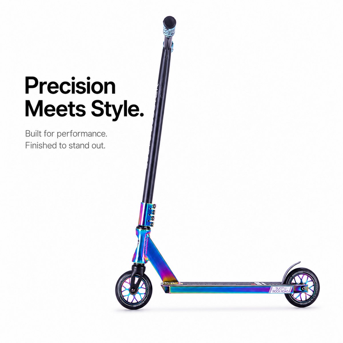 Suotu Stuntstep - Step - Kinderstep - Silent axle - Chrome ABEC-9 bearing - Speelgoed Jongens/Meisjes - Aluminium - Rainbow — afbeelding 11