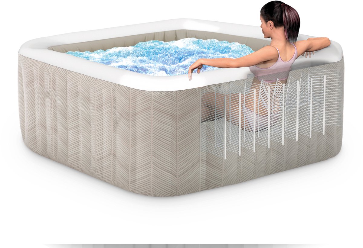 Intex PureSpa Chevron Deluxe Inflatable hot tub 6 people - 196 x 196 x 71 cm