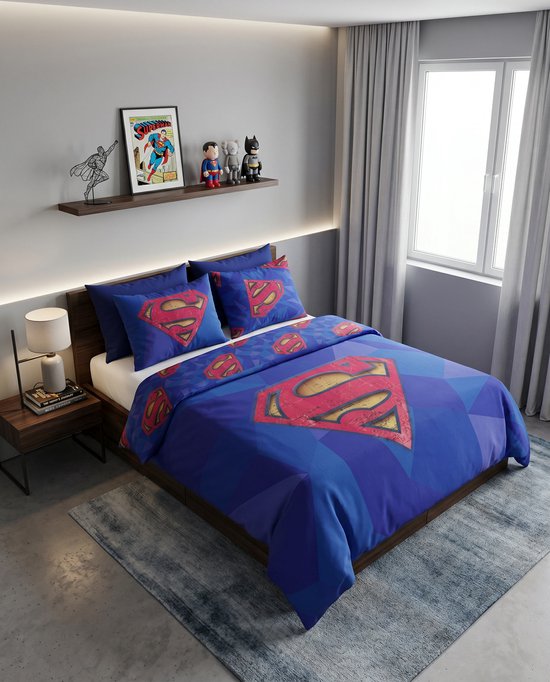 Superman Dekbedovertrek 240x220 Polykatoen 2in1 van Merkloos — afbeelding 2