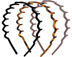 Hydure Zigzag Haarband - Ook Geschikt als Diadeem - 90's Style - 3 stuks