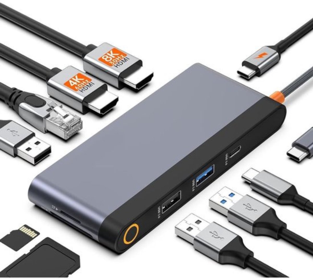 Thuys - Docking Station Laptop 2x HDMI - Splitter Laptop - USB-C - Universeel