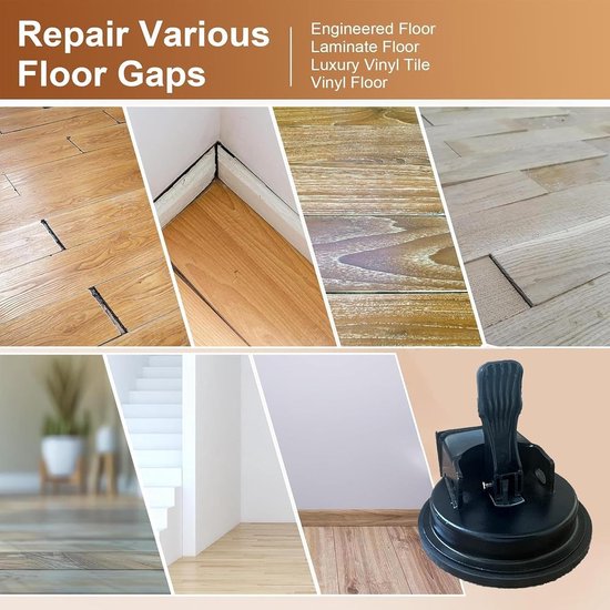 Vloer reparatie tool - Zuignap trekker - Spleten dichten - Sterk vacuümsysteem - 14 x 14 x 8 cm - Zwart — afbeelding 5