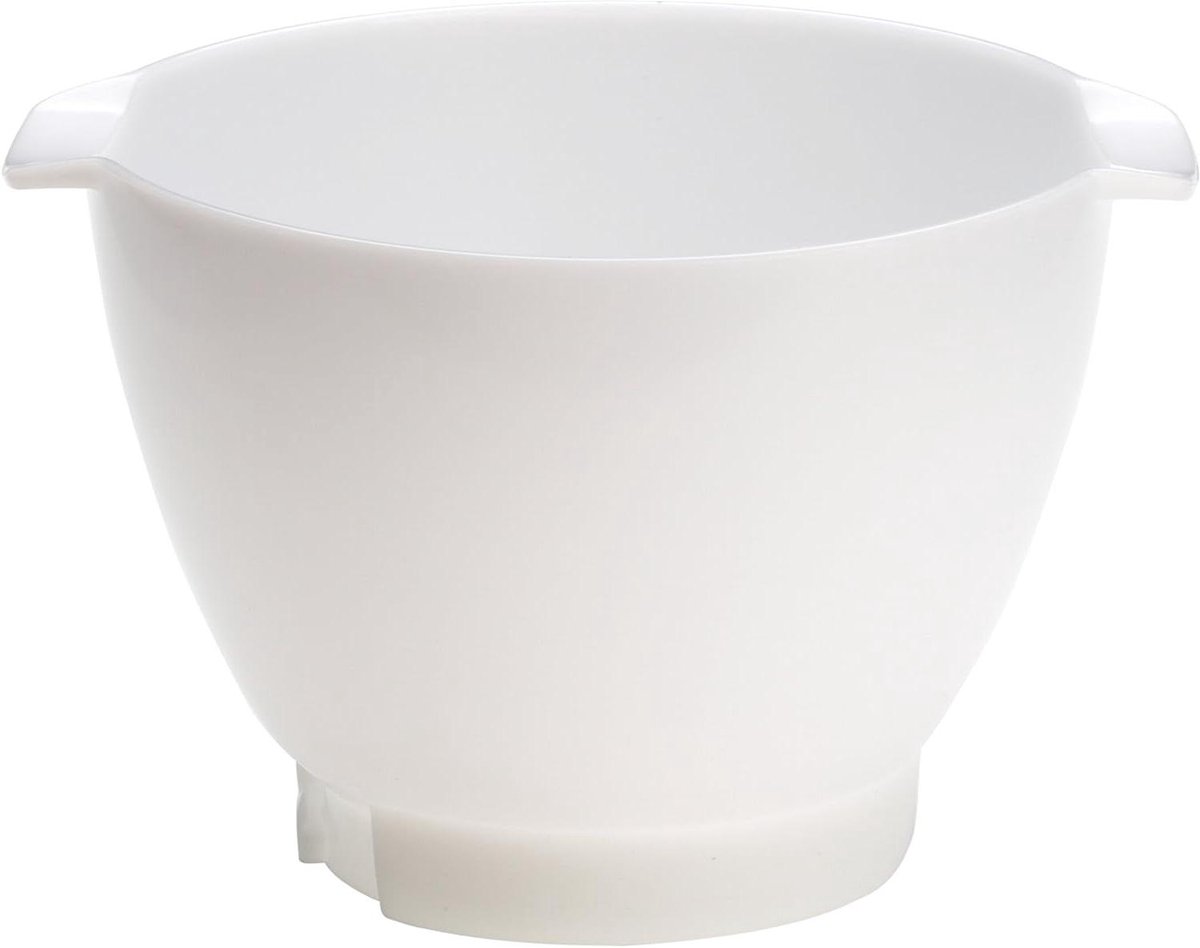 Keukenmachine Kom - Mixer Bowl - Voedsel Bereiden - Onbreekbaar Kenlyte - 4 Liter - Wit