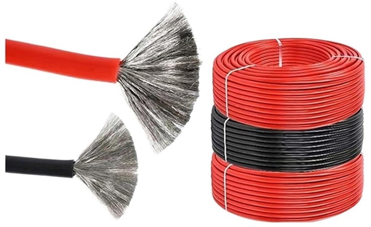 Zonnepaneel Kabel - Elektrische Draad - Bedrading Elektronische Apparaten - Hittebestendig PVC Materiaal - 20 m - Zwart