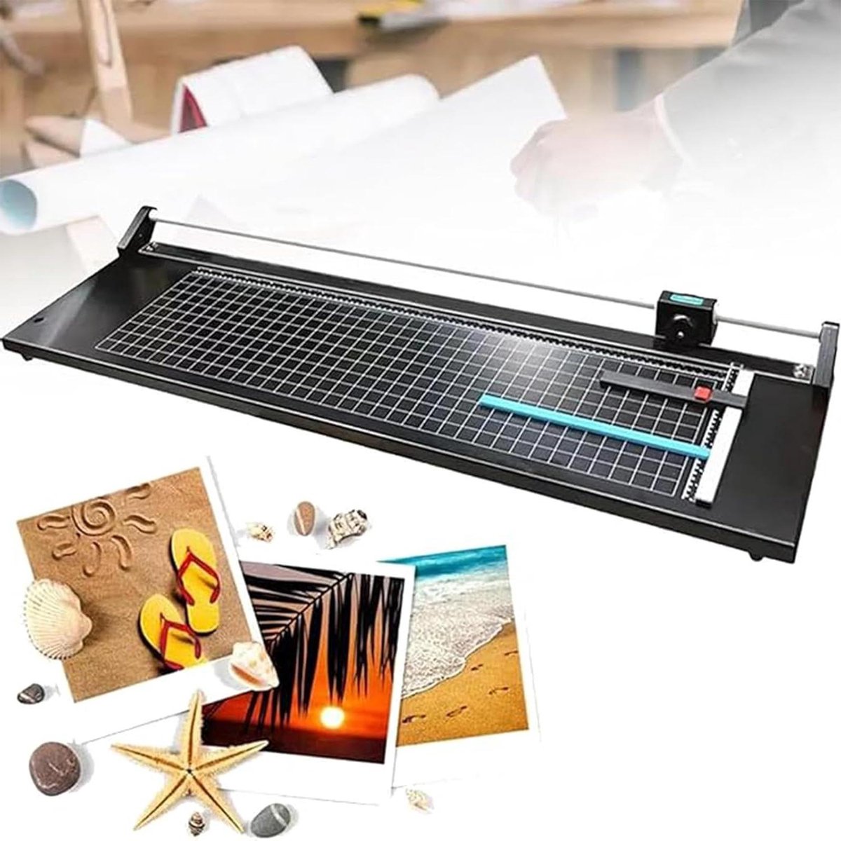 Zware Papiersnijder - Guillotine Trimmer - Precisie Snijden - Zelflijpende Rol - 600 mm of 970 mm - Metaal