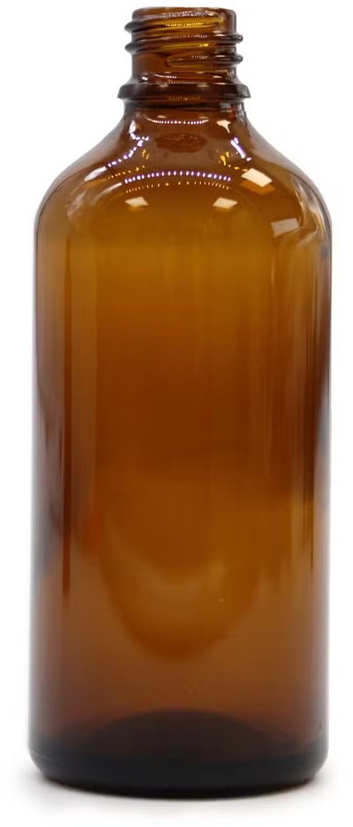100ml amberkleurige flessen - 5 stuks - met Kinder Veilige Schroefdop met Druppelaar - Milieuvriendelijk